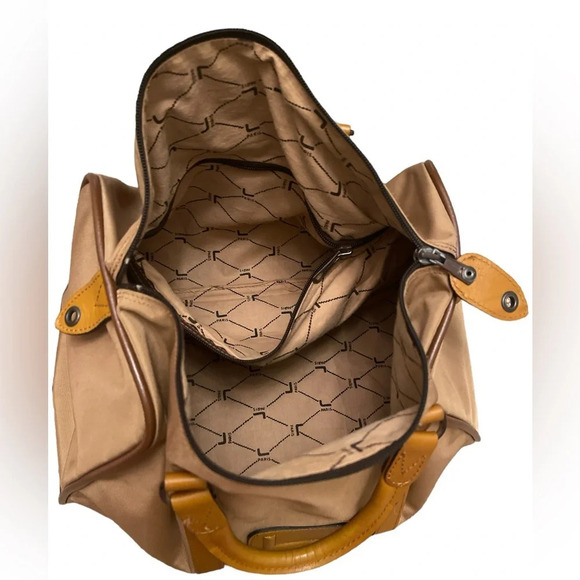 LANCEL Paris Nylon/Leather Boston Bag - Picture 3 of 9